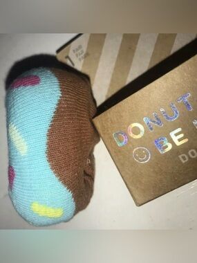 Donut Worry, Be Happy Ankle Socks Sprinkles Treats Dessert Gift Stocking Stuffer
